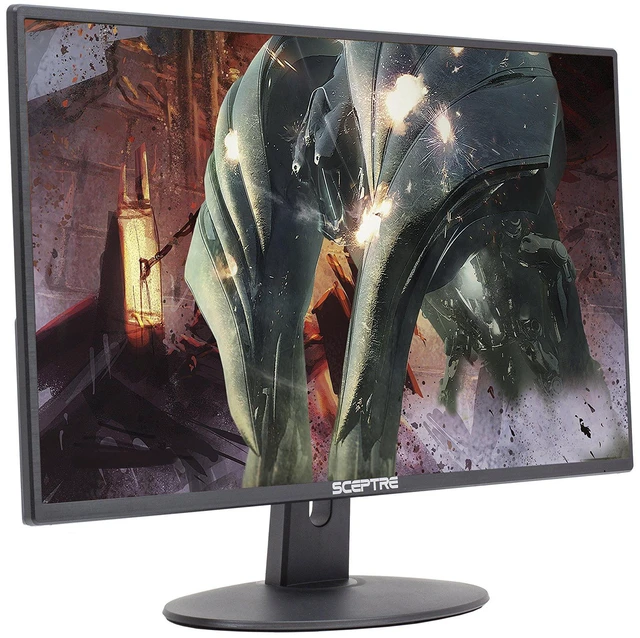 Alt view image 2 of 4 - 27-Inch FHD LED Gaming Monitor 75Hz 2X HDMI VGA Build-in Speakers, Ultra Slim Metal Black