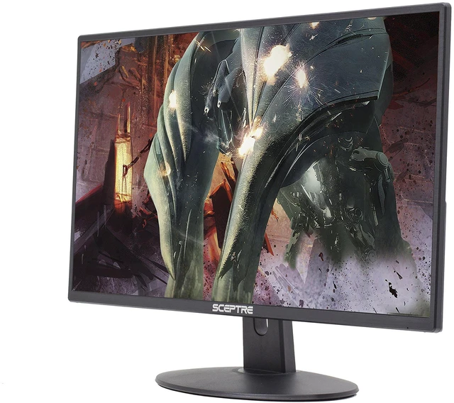 Alt view image 4 of 4 - 27-Inch FHD LED Gaming Monitor 75Hz 2X HDMI VGA Build-in Speakers, Ultra Slim Metal Black