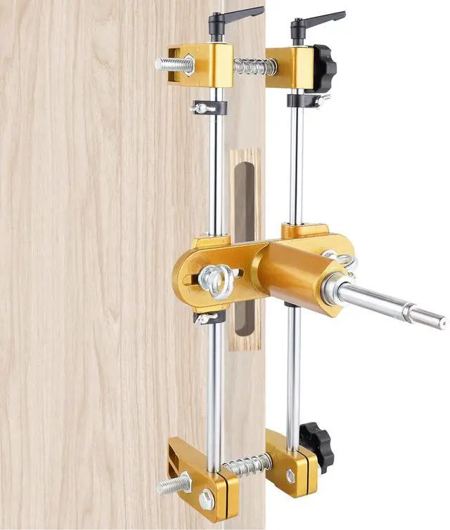 Main image of Meticuloso Door Lock Hole Opener Kit, Updated Lock Mortiser for Wooden Doors, Door Lock Installation Kit Mortising Machine Mortise Jig with 3 Drill Bits