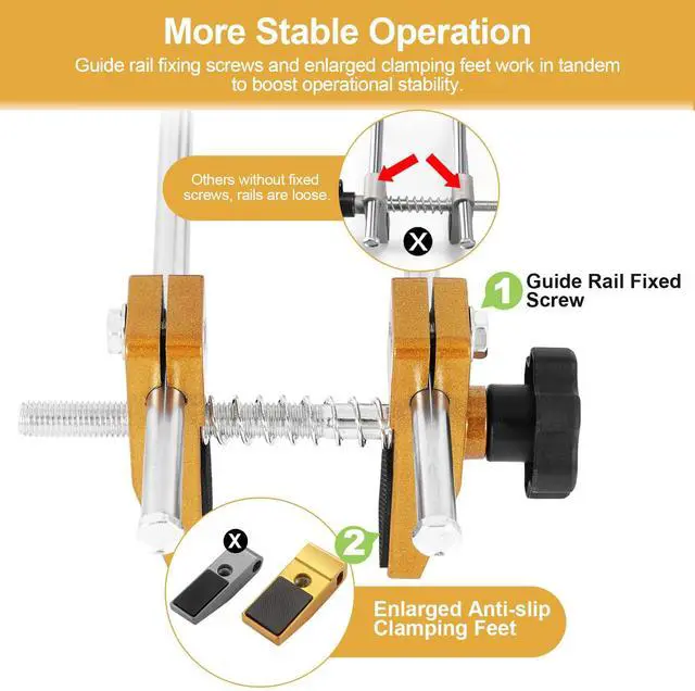 Alt view image 5 of 7 - Meticuloso Door Lock Hole Opener Kit, Updated Lock Mortiser for Wooden Doors, Door Lock Installation Kit Mortising Machine Mortise Jig with 3 Drill Bits