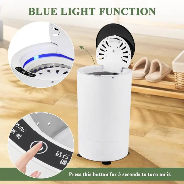 Alt view image 3 of 6 - Compact Electric Spin Dryer 110V, Portable Mini Laundry Dryer for Apartments, Schools, Dorms, RVs, Camping