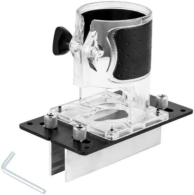 Main image of 2 in 1 Invisible Fastener Slotting Bracket, Woodworking Router Base, Mortising Jig, Trimmer Base, Grooving for Cabinet Wardrobe Furniture to Install 2 in 1 Invisible Connector Screw Fasteners