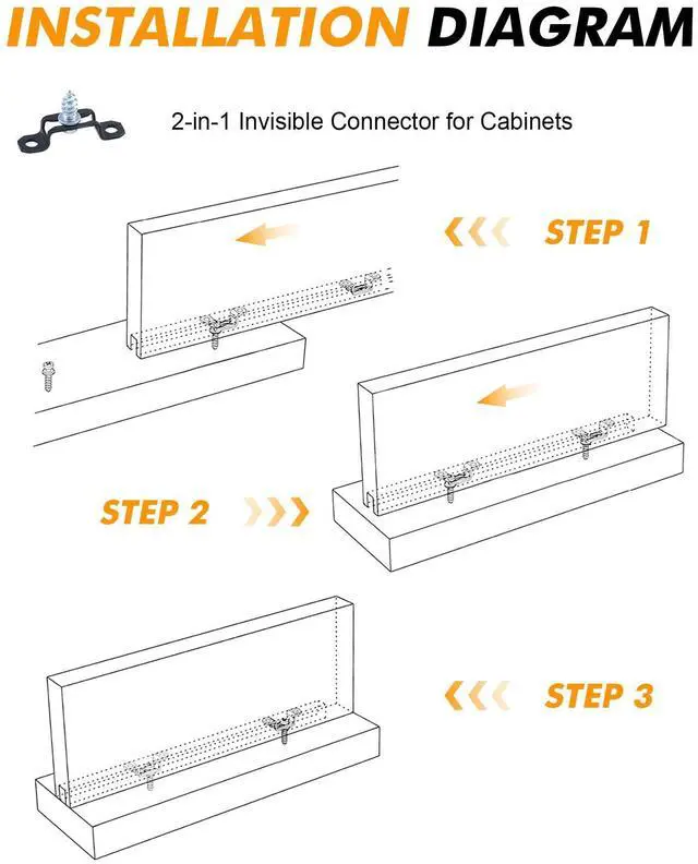 Alt view image 3 of 6 - 2 in 1 Invisible Fastener Slotting Bracket, Woodworking Router Base, Mortising Jig, Trimmer Base, Grooving for Cabinet Wardrobe Furniture to Install 2 in 1 Invisible Connector Screw Fasteners