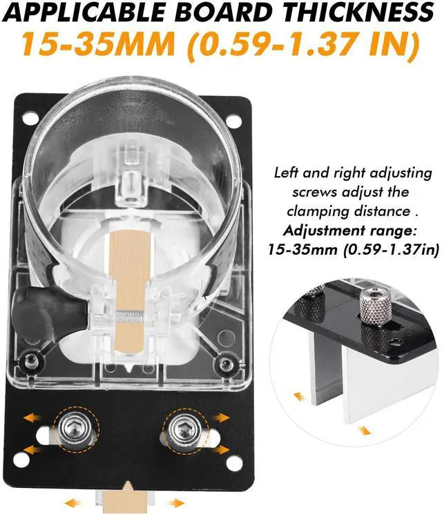 Alt view image 4 of 6 - 2 in 1 Invisible Fastener Slotting Bracket, Woodworking Router Base, Mortising Jig, Trimmer Base, Grooving for Cabinet Wardrobe Furniture to Install 2 in 1 Invisible Connector Screw Fasteners