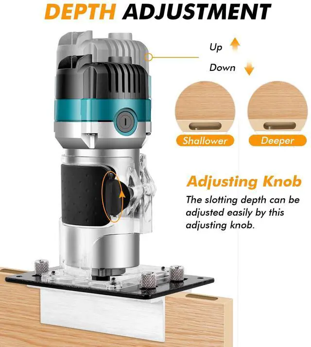 Alt view image 5 of 6 - 2 in 1 Invisible Fastener Slotting Bracket, Woodworking Router Base, Mortising Jig, Trimmer Base, Grooving for Cabinet Wardrobe Furniture to Install 2 in 1 Invisible Connector Screw Fasteners