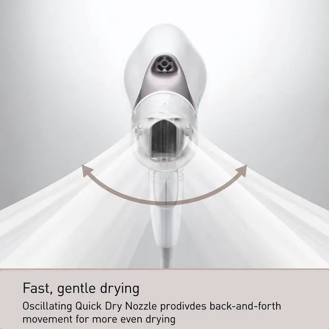 Alt view image 7 of 11 - Panasonic EH-NA67-W Nanoe Salon Hair Dryer with Oscillating QuickDry Nozzle (White)