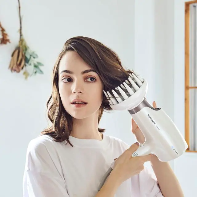 Alt view image 11 of 11 - Panasonic EH-NA67-W Nanoe Salon Hair Dryer with Oscillating QuickDry Nozzle (White)