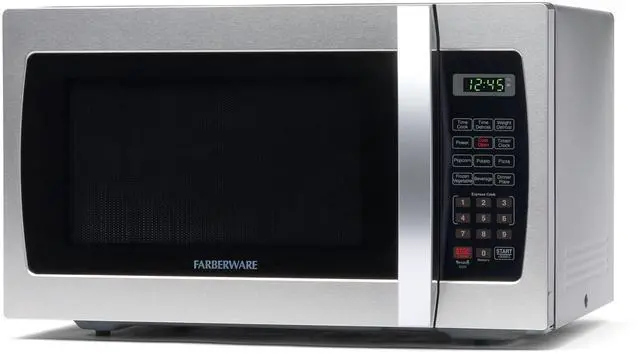 Main image of Farberware Countertop Microwave 1000 Watts, 1.3 Cu. Ft. - Microwave Oven With LED Lighting and Child Lock - Perfect for Apartments and Dorms - Easy Clean Stainless Steel