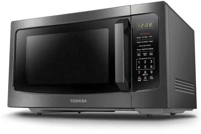 Alt view image 7 of 13 - Toshiba Ml-Em45P(Bs) Countertop Microwave Oven With Smart Sensor, Sound On/Off Function And Position Memory Turntable, 1.6 Cu.Ft, Black Stainless Steel, Non-Inverter Technology