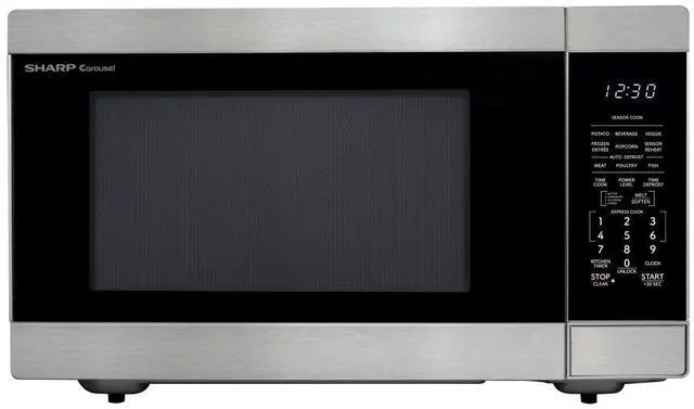 Main image of SHARP Countertop Microwave Oven with Removable 16.5" Carousel Turntable, 1200 Watt, 2.2 Cubic Feet, Stainless Steel