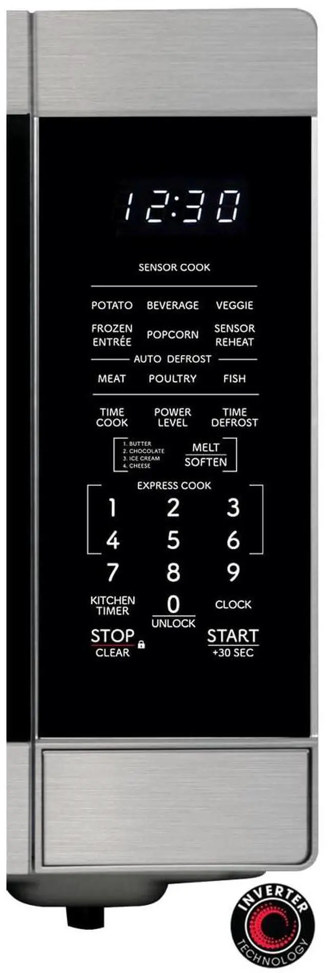 Alt view image 7 of 7 - SHARP Countertop Microwave Oven with Removable 16.5" Carousel Turntable, 1200 Watt, 2.2 Cubic Feet, Stainless Steel