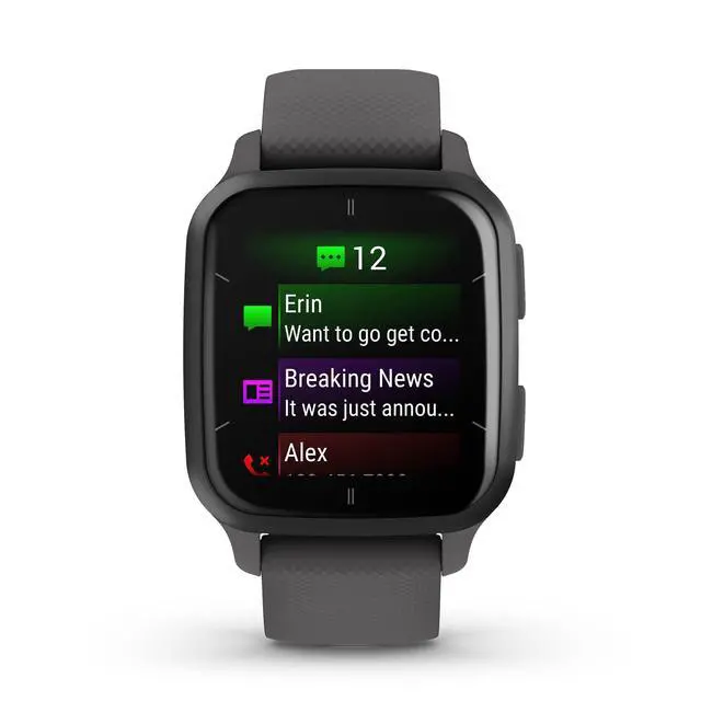 Alt view image 2 of 6 - Venu® Sq 2 GPS Smartwatch, Slate/Shadow Gray | AMOLED display, long battery life, All-Day health monitoring, activity & heart rate tracker