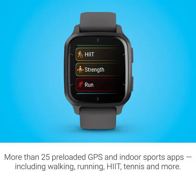 Alt view image 5 of 6 - Venu® Sq 2 GPS Smartwatch, Slate/Shadow Gray | AMOLED display, long battery life, All-Day health monitoring, activity & heart rate tracker