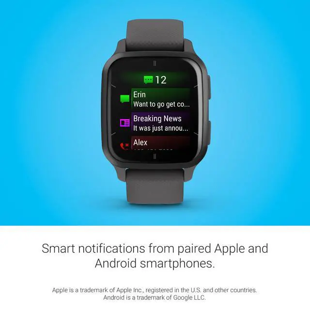 Alt view image 6 of 6 - Venu® Sq 2 GPS Smartwatch, Slate/Shadow Gray | AMOLED display, long battery life, All-Day health monitoring, activity & heart rate tracker