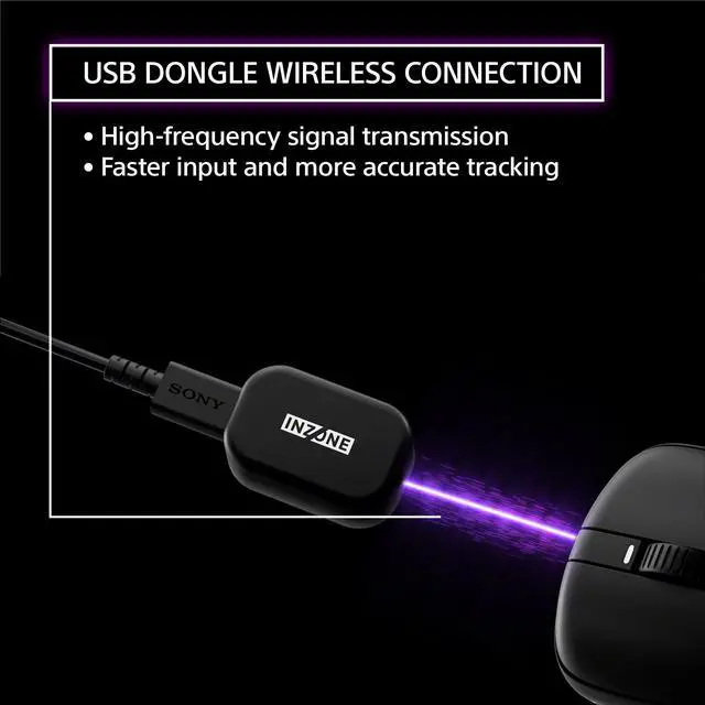 Alt view image 3 of 7 - Sony INZONE Mouse-A 48g Ultra Lightweight Wireless Esports Gaming Mouse