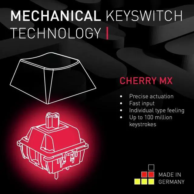 Alt view image 15 of 18 - CHERRY MX BOARD 3.0 S Gaming Keyboard - Cable Connectivity - USB Interface - English (US) - MX Keyswitch - Black