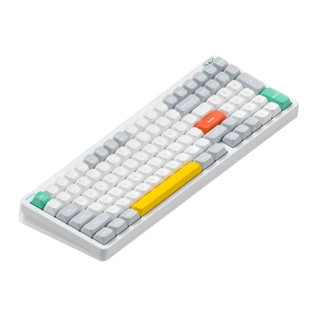 Main image of NuPhy Halo96 V2 Wireless Mechanical Keyboard, Gasket Structure, 96% Hot Swappable Gaming Keyboard, 99 Kyes RGB Backlit, Support QMK/VIA, Bluetooth/USB-C/2.4GHz, Mint Switches - Ionic White