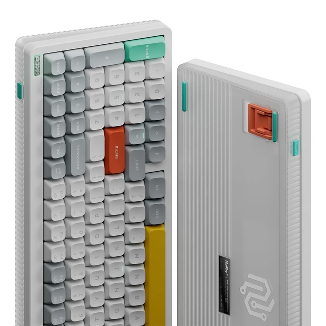 Alt view image 2 of 6 - NuPhy Halo96 V2 Wireless Mechanical Keyboard, Gasket Structure, 96% Hot Swappable Gaming Keyboard, 99 Kyes RGB Backlit, Support QMK/VIA, Bluetooth/USB-C/2.4GHz, Mint Switches - Ionic White