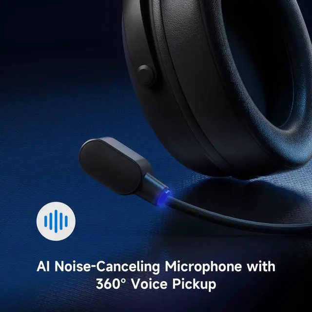 Alt view image 6 of 7 - MCHOSE V9 PRO Wireless Gaming Headset 7.1 Surround Sound for PS5 PS4 PC SWITCH TOPSPEED Gaming Headphones with Noise Canceling Mic, 250Hr Battery, Low 15ms Latency, Lightweight, BT 5.3 FPS Games Black