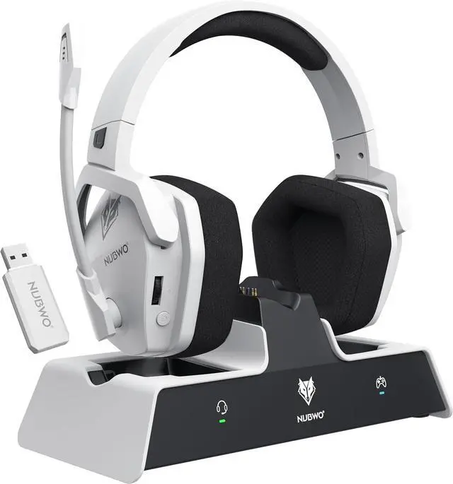 Main image of G06 Pro Wireless Gaming Headset with Charging Station for Headset & PS5 Controller, 17ms Low Latency, 120H Battery Life, Dynamic 50mm Drivers-White (Only Compatible with PS5)