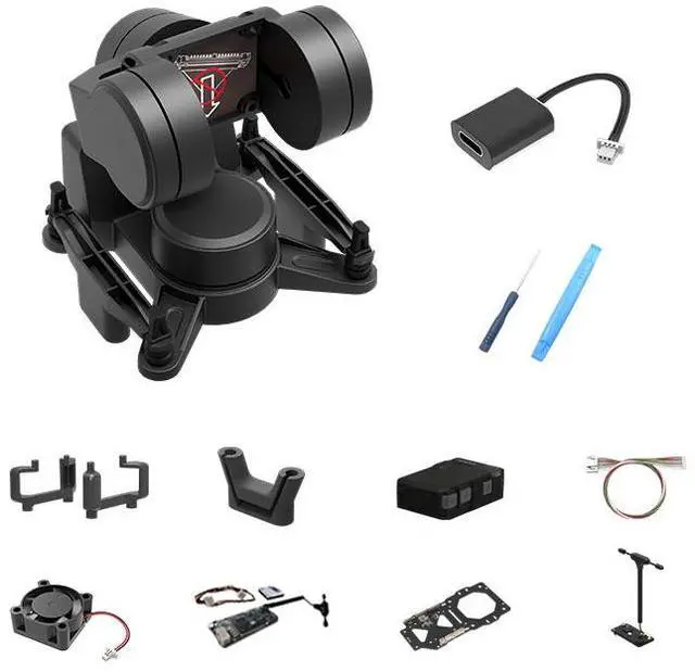 Alt view image 2 of 7 - XF Robot -C-20T 3-Axis  Gimbal  High-Precision Stabilizer for O4 Pro/O4/O3, Walksnail Avatar/Moonlight, Analog  Cameras, RC Cars & Fixed-Wing Planes