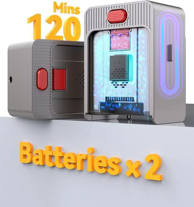 Alt view image 2 of 7 - Cordless Vacuum Cleaner, 2 Batteries 120 Mins Runtime 45Kpa 550W, Stick Vacuum with Anti-Tangle Design, Self-Standing, Vacuum Cleaners for Home, Hardwood Floor, Carpet, Pet Hair