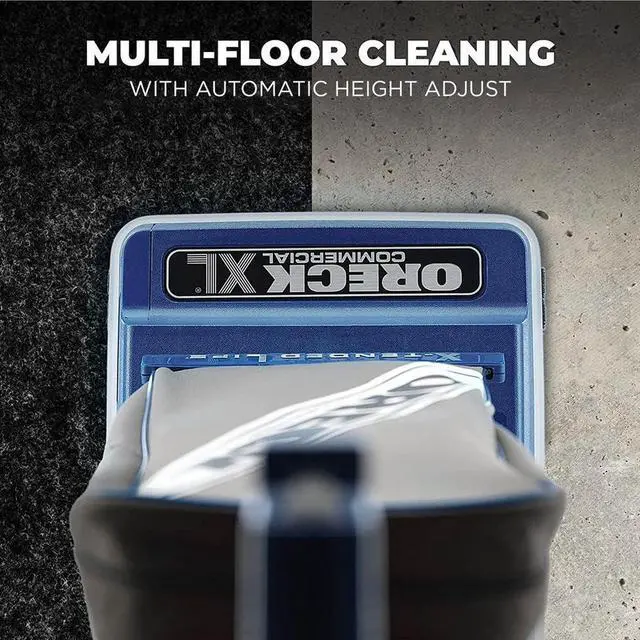 Alt view image 5 of 7 - Oreck Commercial XL Vacuum Cleaner, Bagged Upright Vac for Carpets and Hard Floor, Lightweight, Automatic Height Adjust, High-Speed Brush Roll, Powerful Vacuum Cleaners for Commercial Use