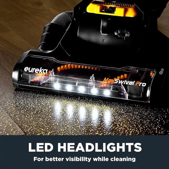 Alt view image 5 of 7 - Eureka Powerful Upright Vacuum Cleaner for Home Pet Hair, Lightweight Household Upright Vacuum for Carpet and Hard Floor, MaxSwivel Pro NEU350 with Pet Tool, Yellow