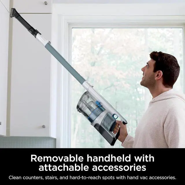 Alt view image 6 of 7 - Shark PowerPro Plus Cordless Stick Vacuum, Lightweight, Rechargeable, FloorDetect Technology, HEPA Filter, Up to 50-Minute Runtime, Powerful Pet Hair Pickup, Carpets & Hard Floors, Pure Water, IZ377H