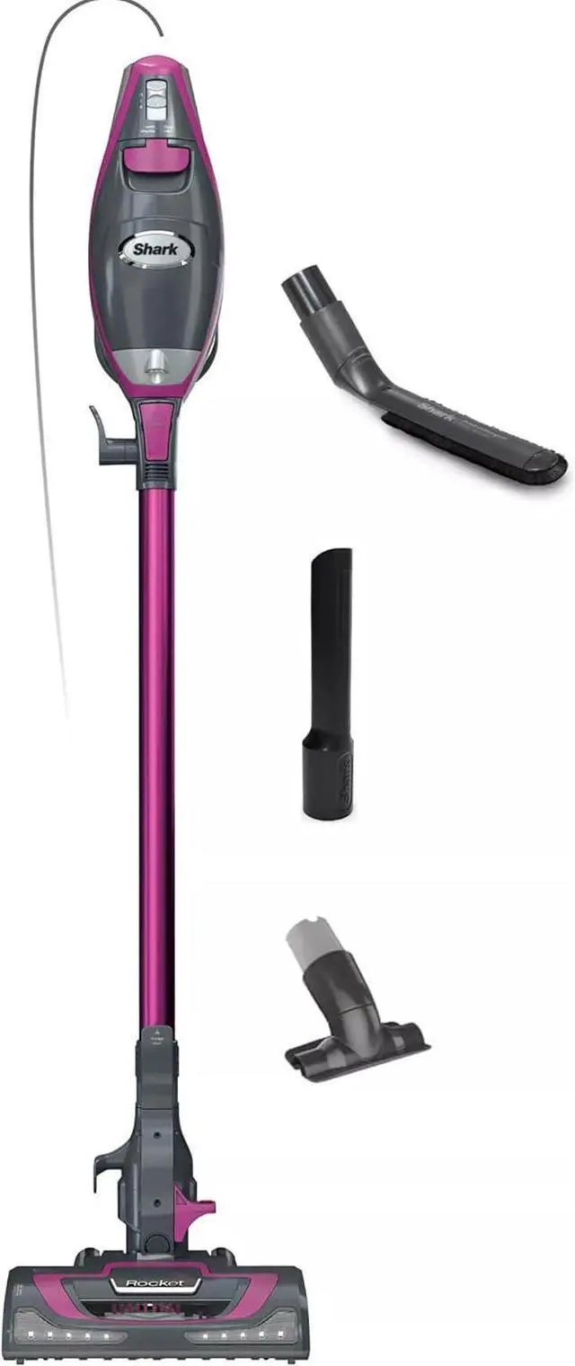 Main image of Shark HV371 Rocket Pro DLX Corded Stick, Removable Hand Vacuum, Advanced Swivel Steering, XL Cup, Crevice Tool, Upholstery Tool & Anti-Allergen Dust Brush, Fuchsia, Capacity