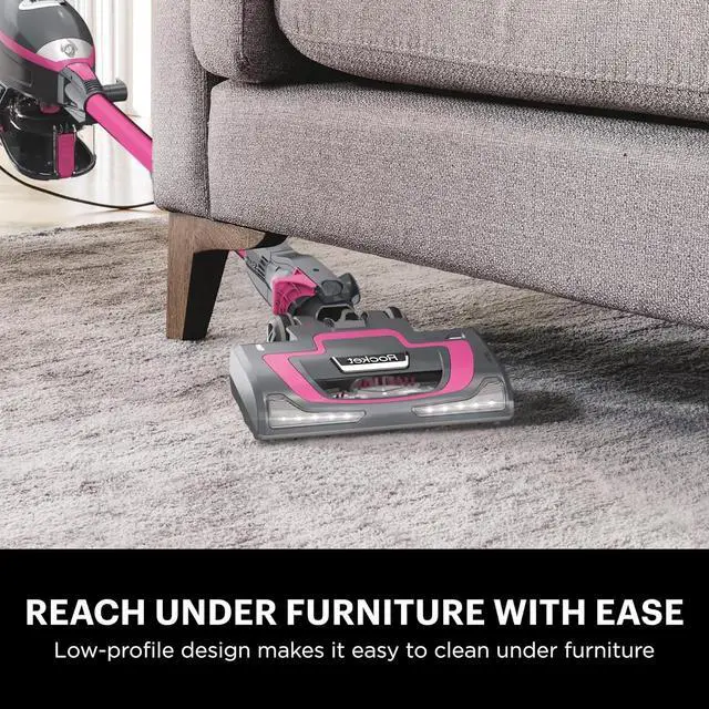 Alt view image 2 of 7 - Shark HV371 Rocket Pro DLX Corded Stick, Removable Hand Vacuum, Advanced Swivel Steering, XL Cup, Crevice Tool, Upholstery Tool & Anti-Allergen Dust Brush, Fuchsia, Capacity