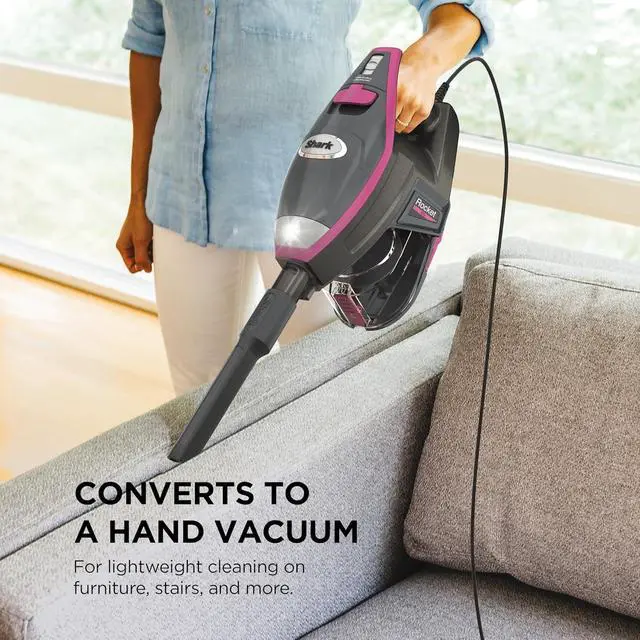 Alt view image 4 of 7 - Shark HV371 Rocket Pro DLX Corded Stick, Removable Hand Vacuum, Advanced Swivel Steering, XL Cup, Crevice Tool, Upholstery Tool & Anti-Allergen Dust Brush, Fuchsia, Capacity