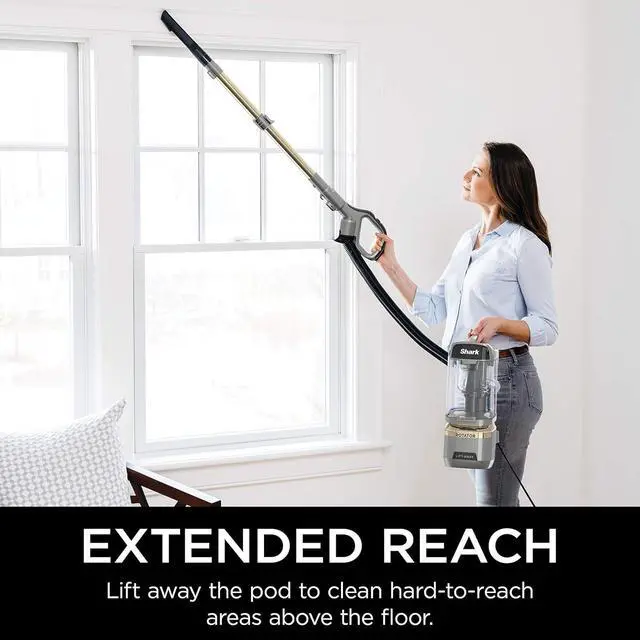 Alt view image 3 of 7 - Shark | Upright Vacuum Cleaner for Home | Rotator Lift-Away | No Hair Wrap | HEPA Filter | Lightweight Bagless Vacuum for Pet Hair | LED Headlights For Carpets & Hardwood Floors | Silver | LA502