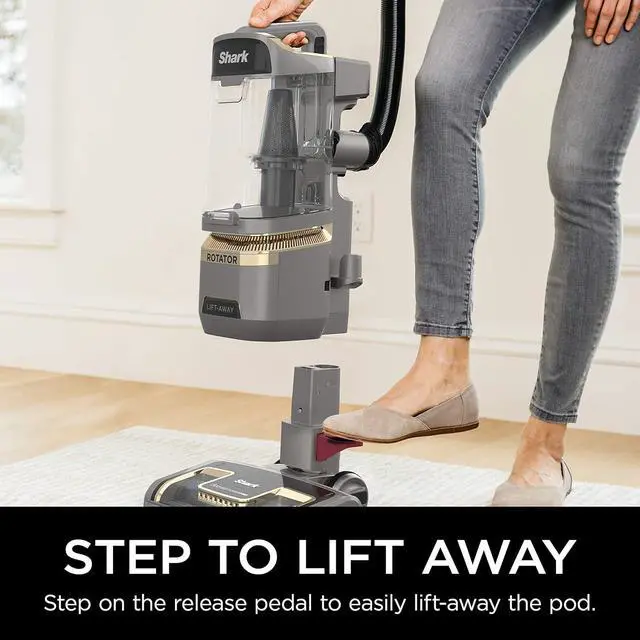 Alt view image 5 of 7 - Shark | Upright Vacuum Cleaner for Home | Rotator Lift-Away | No Hair Wrap | HEPA Filter | Lightweight Bagless Vacuum for Pet Hair | LED Headlights For Carpets & Hardwood Floors | Silver | LA502