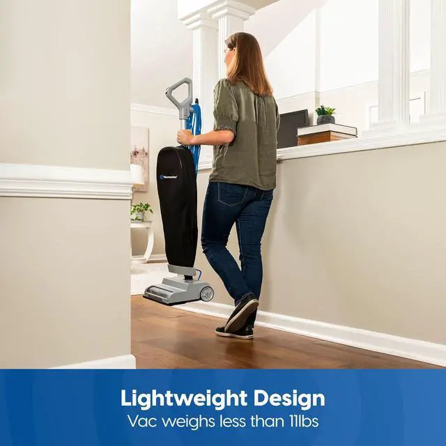 Alt view image 6 of 6 - Vacmaster UB0402 Commercial Vacuum Cleaner Ultra-Lightweight 14L Capacity Bagged Upright Vac with LED Headlight and 2-Speed Setting Powerful Suction for Pets, Carpets & Hard Floor