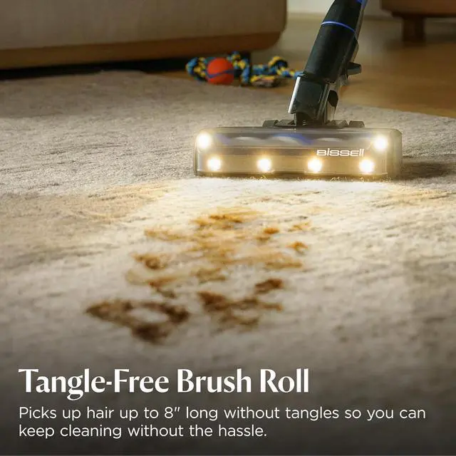 Alt view image 6 of 7 - Bissell PowerClean FurFinder 200W Self-Standing Cordless Vacuum w/Tangle Free Brush Roll, Strong Suction, Removeable Battery, Wall Mount, Upholstery Tool & Bright Headlights