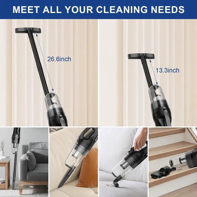 Alt view image 6 of 7 - Corded Vacuum Cleaner, Super Power Suction Stick Vacuum Cleaners for Home, 6-in-1 Lightweight Hard Floor Vacuum Removable Handheld Vac, Portable Vacuum for Pet Hair
