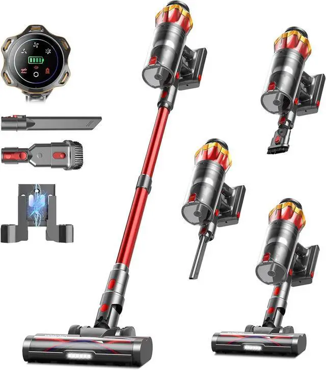 Main image of Cordless Vacuum Cleaner,48000Pa/580W/65Mins Vacuum Cleaners for Home,Self-Standing Stick Vacuum with Anti-Tangle Brush & OLED Touch Screen,Vacuum Cleaner for Hardwood Floors and Carpet,Pet Hair,Car