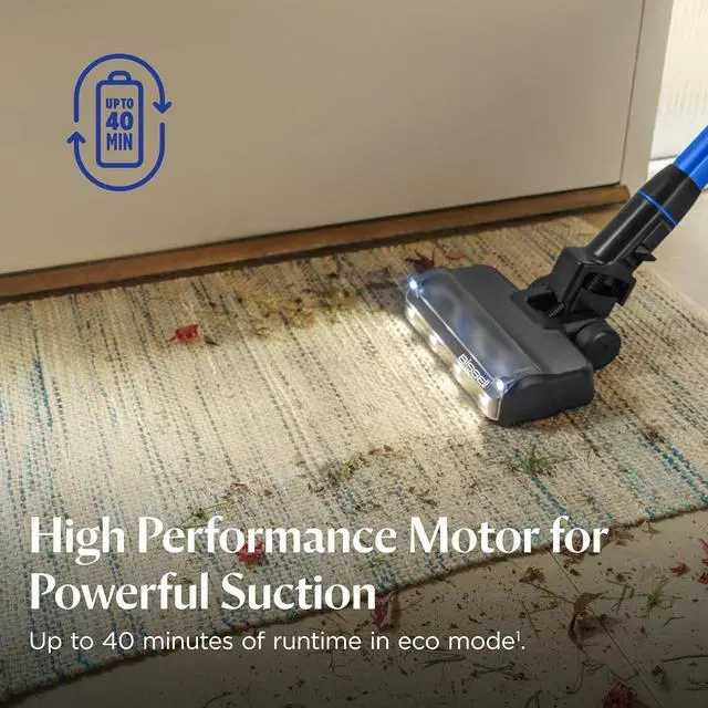 Alt view image 5 of 7 - Bissell PowerClean FurFinder 200W Self-Standing Cordless Vacuum w/Tangle Free Brush Roll, Strong Suction, Removeable Battery, Wall Mount, Upholstery Tool & Bright Headlights