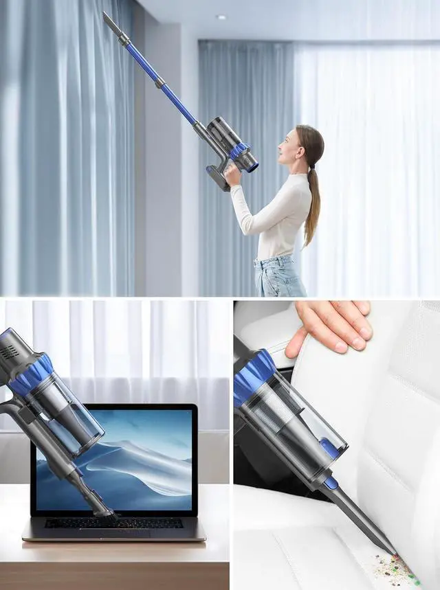Alt view image 7 of 7 - Cordless Vacuum Cleaner, 45KPA 550W Vacuum Cleaners for Home, Stick Vacuum with Color Touch Display, Intelligent Auto Mode, Up to 60Mins, Handheld Vacuum Cleaners for Hardwood Floor Carpet Pet Hair