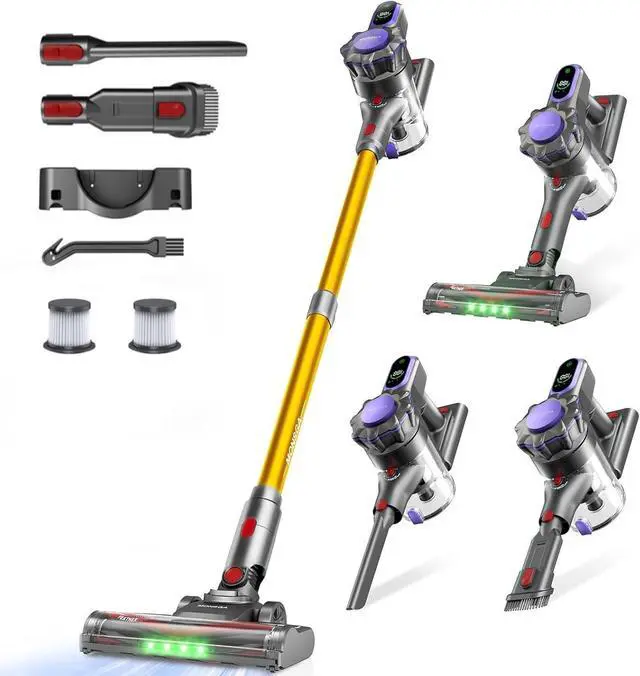 Main image of MONSGA Cordless Vacuum Cleaner, 45KPa 400W Stick Vacuum for Home, 50Mins Anti-Tangled Vacuum Cleaner with Charging Dock, Light-weighted Handheld Vacuum for Pet Hair/Carpet/Floor, LED Touch Display,MV3