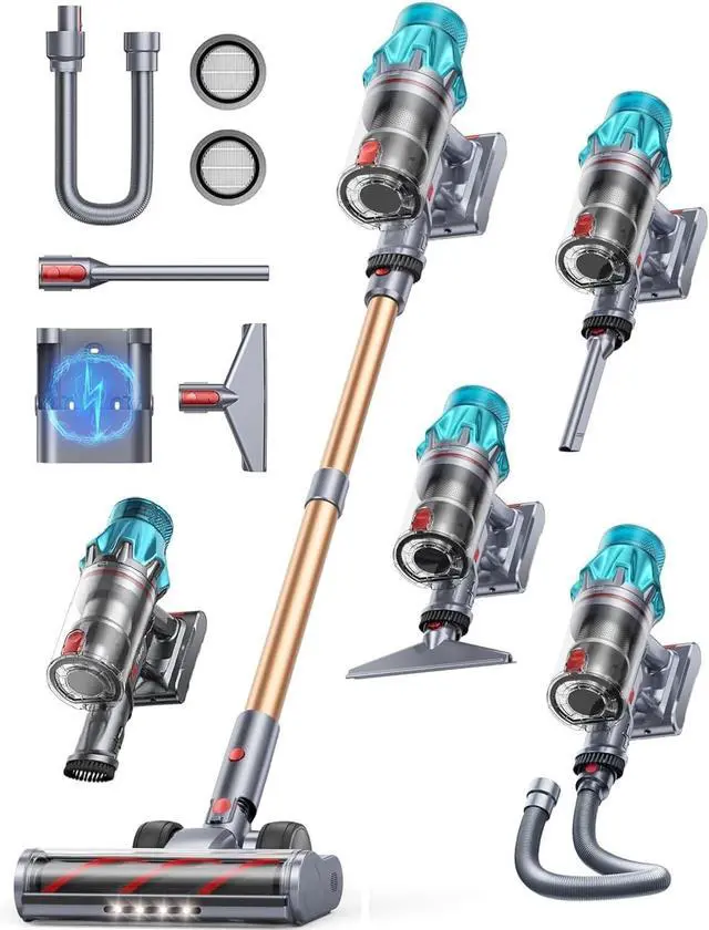 Main image of Cordless Vacuum Cleaner 580W/48Kpa, Stick Vacuum Cleaners 65 Mins Max Runtime with Charging Dock, Self-Standing Handheld Vacuum with Touch Display, 6-in-1 Vacuum Cleaner for Carpet/Hard Floor/Pet Hair