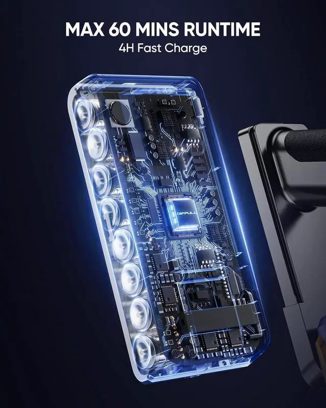 Alt view image 3 of 7 - Cordless Vacuum Cleaner, 580W 48KPA 60 Mins Vacuum Cleaners for Home, Stick Vacuum with 1.8L Large Dust Cup, Wall Mount Charging, Anti-Tangle Wireless, Green Light for Pet Hair, Carpets, Hardwood