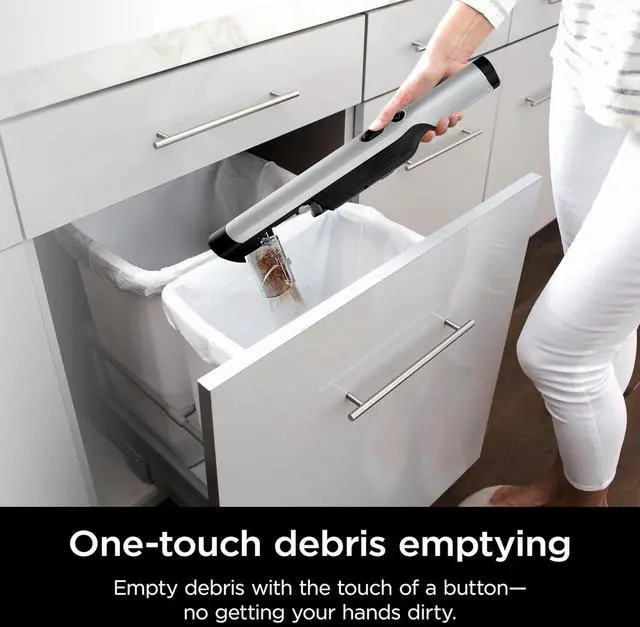 Alt view image 6 of 7 - Shark WANDVAC Cordless Hand Vac, Lightweight, Versatile and Portable at 1.4 lbs., Powerful Suction, Charging Dock, One-Touch Empty, New Furfins Tool & Crevice Tool for Pet & Home, Gray, WV201WH