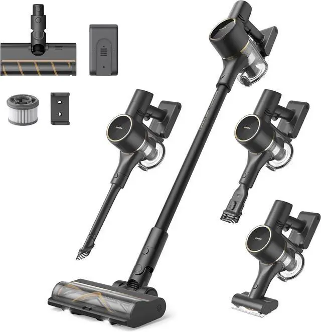 Main image of DREAME R10 Pro Cordless Vacuum Cleaner for Home, 6-in-1 Cordless Stick Vacuum Rechargeable, 65Mins Runtime, Powerful Suction, Wireless Vacuum Cleaner for Hardwood Floor, Carpet, Tile, Pet Hair, Black