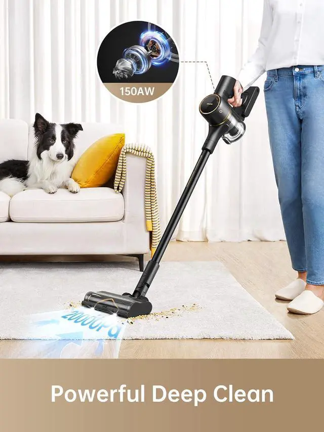 Alt view image 4 of 7 - DREAME R10 Pro Cordless Vacuum Cleaner for Home, 6-in-1 Cordless Stick Vacuum Rechargeable, 65Mins Runtime, Powerful Suction, Wireless Vacuum Cleaner for Hardwood Floor, Carpet, Tile, Pet Hair, Black
