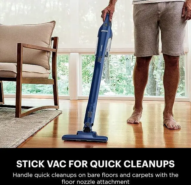 Alt view image 3 of 7 - Shark CH964AMZ 2-in-1 Cordless & Handheld Vacuum Ultracyclone System, Ultra-Lightweight and Portable for Car and Home, Washable Filter, XL Dust Cup, Crevice Tool & Scrubbing Brush, Blue