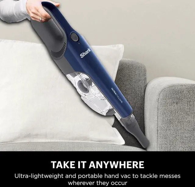 Alt view image 4 of 7 - Shark CH964AMZ 2-in-1 Cordless & Handheld Vacuum Ultracyclone System, Ultra-Lightweight and Portable for Car and Home, Washable Filter, XL Dust Cup, Crevice Tool & Scrubbing Brush, Blue