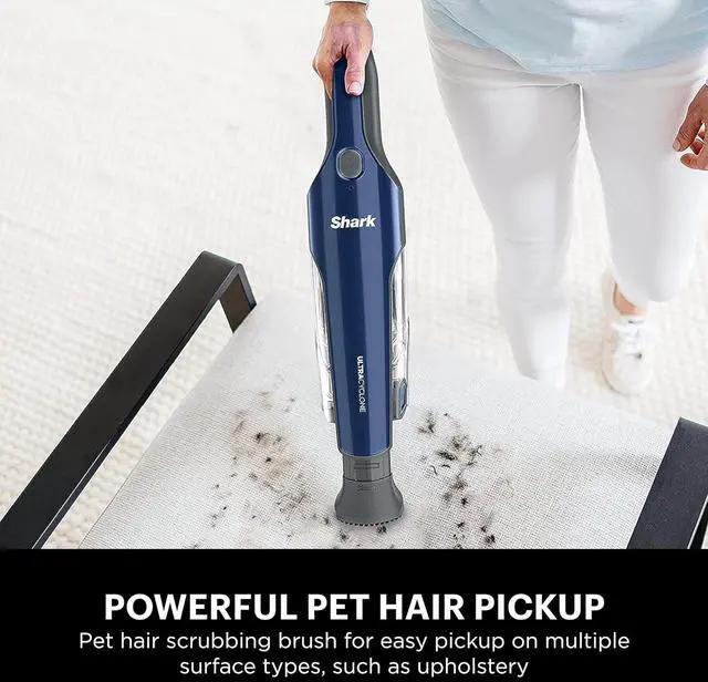 Alt view image 7 of 7 - Shark CH964AMZ 2-in-1 Cordless & Handheld Vacuum Ultracyclone System, Ultra-Lightweight and Portable for Car and Home, Washable Filter, XL Dust Cup, Crevice Tool & Scrubbing Brush, Blue