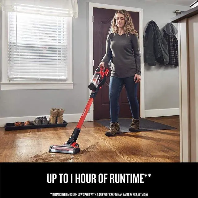 Alt view image 4 of 7 - CRAFTSMAN V20 Cordless Stick Vacuum Kit, Removable Battery Included (CMCVS001D1)